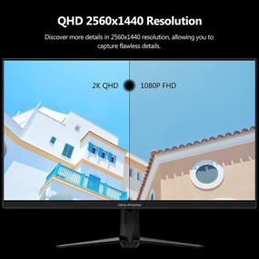 img 1 attached to Idea Display G27Q 2560X1440 170Hz Gaming Monitor with 🖥️ Dual Displayport, Built-In Speakers, Frameless Design, Wall Mountable, Flicker-Free Technology