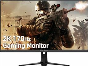 img 4 attached to Idea Display G27Q 2560X1440 170Hz Gaming Monitor with 🖥️ Dual Displayport, Built-In Speakers, Frameless Design, Wall Mountable, Flicker-Free Technology