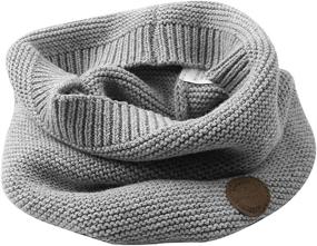 img 3 attached to Winter Knitted Toddler Infinity Chunky Girls' Accessories ~ Cold Weather