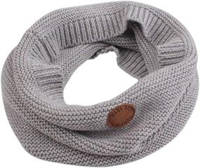 img 4 attached to Winter Knitted Toddler Infinity Chunky Girls' Accessories ~ Cold Weather