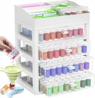 192-slot artdot storage container for diamond painting accessories, art bead organizer with funnel & tools kit rack logo