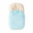 soft minky baby lounger cover with removable slipcover - fits 29 x 17 x 4 inch infant padded lounger, safe and ultra comfortable for newborns - skyblue logo