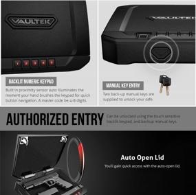 img 2 attached to VAULTEK VE20 Quick Access Portable Safe With Auto Open Lid, Security Cable & Rechargeable Battery