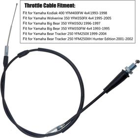 img 2 attached to Yamaha ATV Throttle Cable - Bear Tracker 250, 🏍️ Wolverine 350, YFM350FX, Kodiak 400, YFM400FW, Big Bear 350 - 4KB-26311-00-00