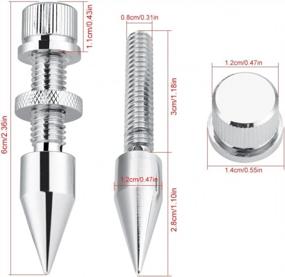 img 2 attached to 4 шт. Медные шипы для динамиков Противоударные подставки-ножки-HiFi регулируемые изолирующие конусные подкладки для усилителя проигрывателя (0,43X2,36 дюйма)