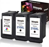 3 pack remanufactured ink cartridges for canon pg 210xl & cl 211xl - black and color combo - compatible with canon ip2700 ip2702 mp240 mp250 mp270 mp280 mp490 mp495 mp499 mx320 mx350 mx360 mx420 logo