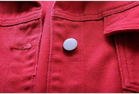 img 1 attached to COWOKA Womens Cotton Button Pockets Women's Clothing for Coats, Jackets & Vests