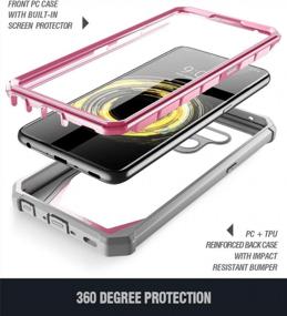 img 2 attached to LG V50 / LG V50 ThinQ 5G (2019) Shockproof Bumper Clear Case With Built-In Screen Protector - Poetic Guardian Series, Pink/Clear