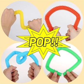 img 1 attached to 14 Pack Mini Pop And Tubes Toys для детей и взрослых - снятие стресса, снижение беспокойства, крутой гибкий сенсорный набор игрушек