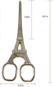 img 2 attached to European Eiffel Tower Design Gold Scissors With Blunt Tip For Safe Crafting And Daily Use - BROSHAN