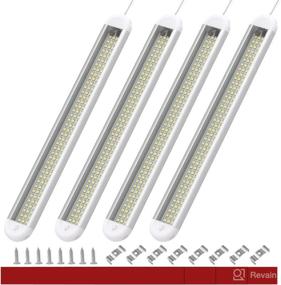 img 4 attached to 🔦 RVZONE 12V LED Interior Light Bar: Ultra-bright 120LEDs, 1800LM, 8W, with ON/Off Switch - Perfect for Camper Truck Van RV Trailer Boat Car Cargo Cabinet Lights Fixture Motorhome (4Pack)