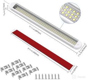 img 2 attached to 🔦 RVZONE 12V LED Interior Light Bar: Ultra-bright 120LEDs, 1800LM, 8W, with ON/Off Switch - Perfect for Camper Truck Van RV Trailer Boat Car Cargo Cabinet Lights Fixture Motorhome (4Pack)