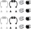 anicina cz diamond fake nose ring and septum piercing set for men and women - faux nose hoop, stud and earrings for effortless style logo