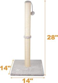 img 3 attached to 🐱 Premium 28-inch Tall Cat Scratching Post with Natural Sisal Rope and Sturdy Base - Yoxwibly