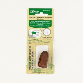 img 4 attached to Medium Leather Thimble For Natural Fit By Clover