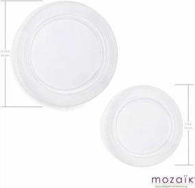 img 2 attached to 40-Piece Mozaik Premium Clear Plastic Round Plate Set.
