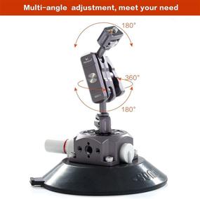 img 1 attached to 360 Degree Rotating Suction Cup Camera Mount Kit For Car Windshield And Body - Ideal For Action Cameras, DSLRs, And Camcorders With Pump-Activated Mounting System