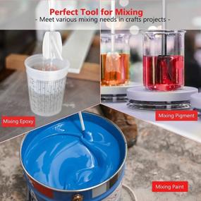 img 1 attached to 🌀 Efficient Handheld Epoxy Mixer for Bubble-Free Resin Mixing - Perfect for Tumblers, Molds, Glazes, and Paint! (Includes 4 Paddle Attachments)