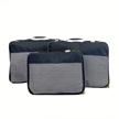 effortlessly organize your luggage with itzy ritzy's set of 3 large packing cubes - mesh tops, double zippers, and fabric handles included! logo