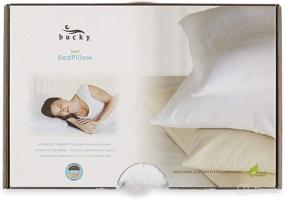 img 2 attached to Premium Bucky Kids White Duo Bed Pillow with Buckwheat/Millet Fill – 20x15 Size