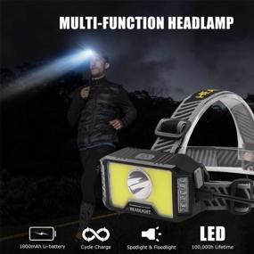 img 3 attached to XLENTGEN 1200 Lumen Rechargeable COB + T6 LED Headlamp With Red Light - 5 Modes Waterproof Head Lamp For Running, Cycling, Camping, And Fishing.