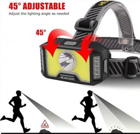 img 1 attached to XLENTGEN 1200 Lumen Rechargeable COB + T6 LED Headlamp With Red Light - 5 Modes Waterproof Head Lamp For Running, Cycling, Camping, And Fishing.