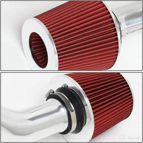 img 2 attached to 🚀 Enhance Performance with DNA Motoring ITK-0001-RD Aluminum Cold Air Intake System - Red Filter Included