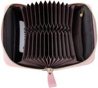 👜 stylish leather compact accordion women's handbags & wallets: rfid blocking wallets for women logo