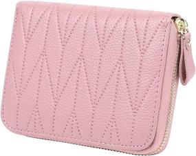img 2 attached to 👜 Stylish Leather Compact Accordion Women's Handbags & Wallets: RFID Blocking Wallets for Women