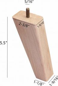 img 3 attached to Enhance Furniture With Unfinished Beech Wood Tapered Replacement Legs - Set Of 4