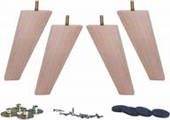 enhance furniture with unfinished beech wood tapered replacement legs - set of 4 logo