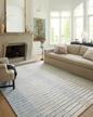 transitional ivory and denim area rug: chris loves julia x loloi chr-01 collection, 7'9"x9'9 logo