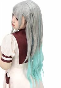 img 1 attached to Silver Grey And Green Yashiro Nene Cosplay Wig — Toilet-Bound Hanako-Kun Anime Hair For Women, Perfect For Halloween - By C-ZOFEK