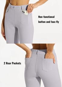 img 2 attached to Эластичные прямые брюки для занятий йогой для женщин - размеры 29 "/ 31" - идеально подходят для офиса, повседневной и рабочей одежды с 4 удобными карманами