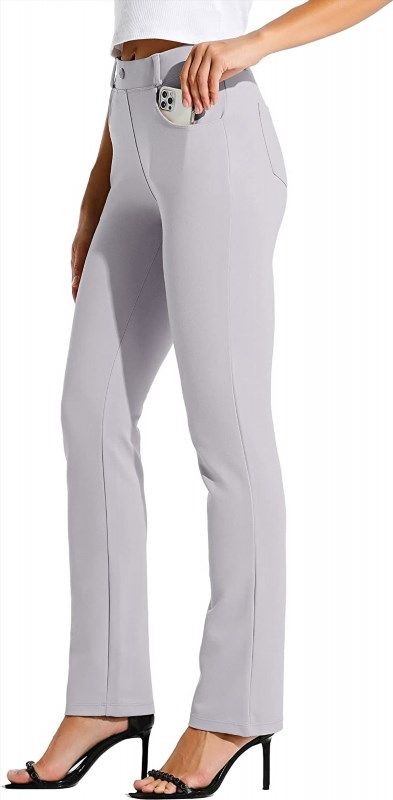 Willit Women's Yoga Dress Pants Work Slacks Straight Leg Stretchy Office  Pants with 4 Pockets 29/31“33”