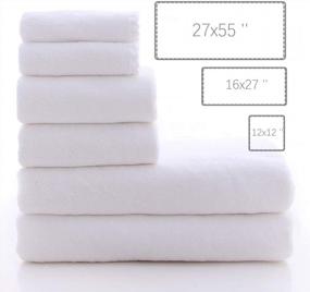 img 1 attached to MOONQUEEN Ultra Soft Towel Set - Quick Drying - 2 Bath Towels 2 Hand Towels 2 Washcloths - Microfiber Coral Velvet Highly Absorbent Towel For Bath Fitness, Sports, Yoga, Travel (White, 6 Pieces)