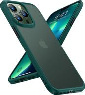 📱 torras shockproof iphone 13 pro case - military-grade drop tested, slim protective phone guardian - midnight green logo