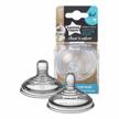 tommee tippee closer to nature: 2-pack baby bottle nipples with added cereal flow logo