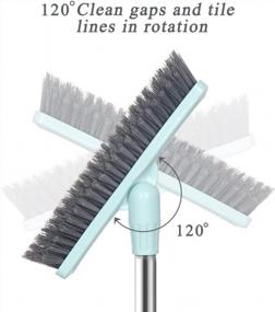 img 2 attached to LandHope Tile Grout Brush: Reach Hard-To-Clean Areas With A 9.06In Wide, 50In Long Handle Rotatable Scrubber!