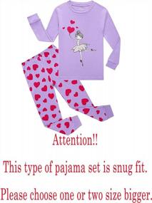 img 3 attached to 100% Cotton Kids Pajamas Set For Little And Big Girls With Zebra Design - Family Feeling PJs