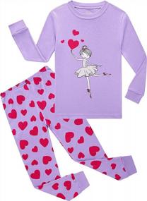 img 4 attached to 100% Cotton Kids Pajamas Set For Little And Big Girls With Zebra Design - Family Feeling PJs