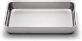 img 3 attached to 🔥 Premium 360 Stainless Steel Baking Pan, 9x13 - Handcrafted in the USA, 5 Ply Bakeware for Perfect Roasting