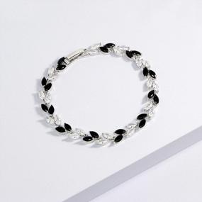 img 1 attached to Sparkling Crystal Tennis Bracelet With Birthstones - Perfect For Weddings And Everyday Wear