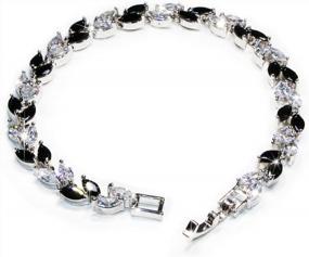 img 3 attached to Sparkling Crystal Tennis Bracelet With Birthstones - Perfect For Weddings And Everyday Wear