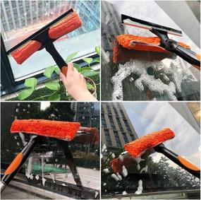 img 1 attached to 🏢 Buyplus Window Cleaner Squeegee with Adjustable 3-12ft Extension Pole | Outdoor Window Cleaning Tool Washing Kit for Cars, Exterior Surfaces and High Window Washing