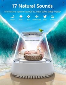 img 3 attached to 🌙 Sleep Sound Machine - White Noise Machine with Night Light | 17 Soothing Sounds for Sleep | Portable Sound Machine with APP Control for Baby, Adult Home, Office, Travel