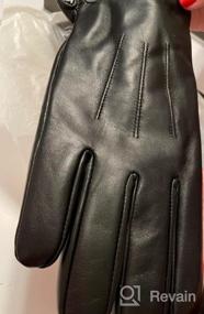 img 8 attached to Мужские кожаные перчатки Vislivin с сенсорным экраном Перчатки для холодной погоды Кожаные перчатки для вождения