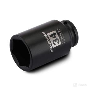 img 4 attached to 🔧 MIXPOWER 1/2-Inch Drive Deep Impact Socket, CR-MO Material, 34 mm Size, METRIC Measurement, 6-Point Design, Axle Nut Impact Grade Socket for Effortless Removal