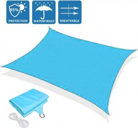 img 3 attached to OldPAPA Sun Shade Sail Rectangle Waterproof Sun Shade Canopy UV Block Patio Decor Awning,For Outdoor Garden Backyard Lawn
