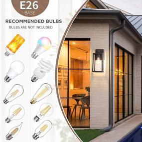 img 1 attached to MAXvolador Outdoor Wall Lantern, Exterior Waterproof Wall Sconce Light Fixture, Dark Chocolate Anti-Rust Wall Light With Clear Glass Shade, E26 Socket Wall Mount Lamp For Porch(Bulb Not Included)